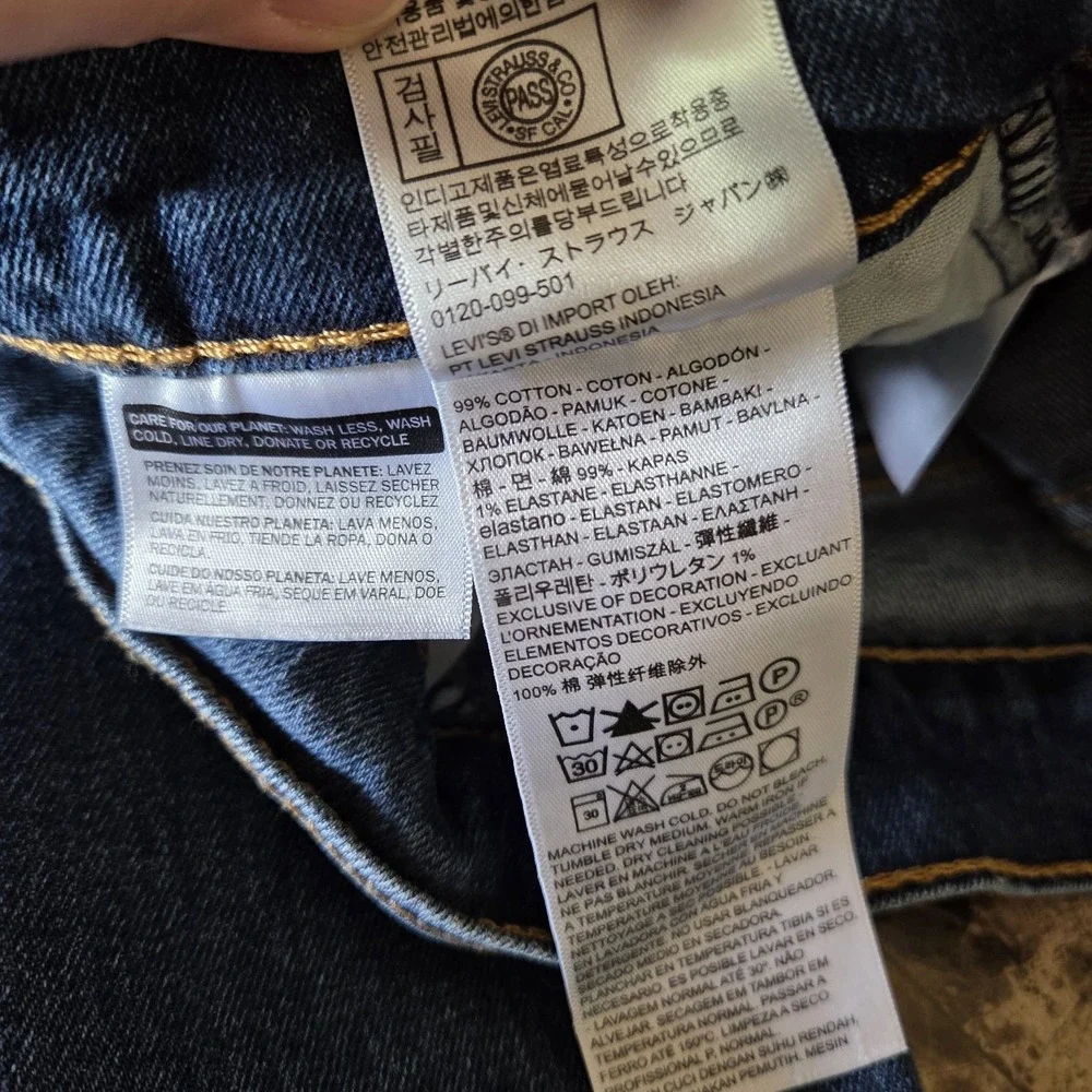 Levi's 511 sz 30x30 (act ins 29) med wash jeans casual classic everyday‎ denim